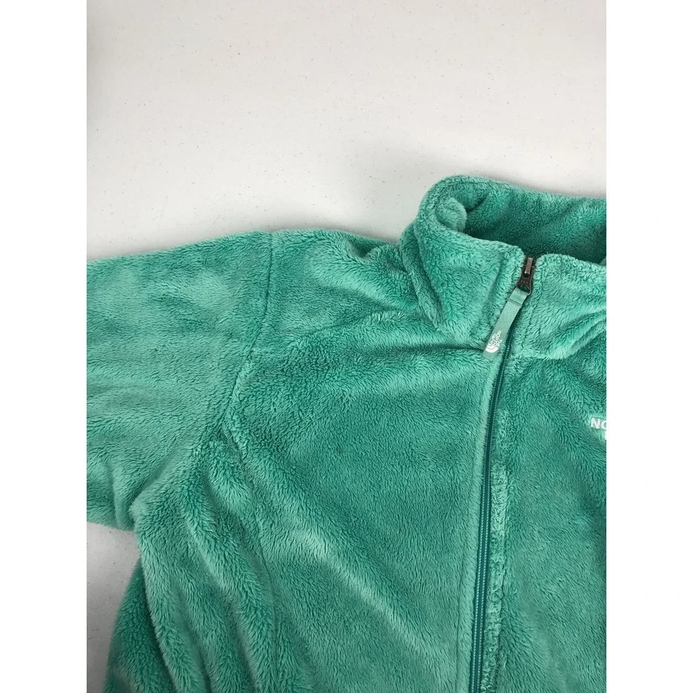 The North Face Girls XL Osalita Jacket Green Fleece Soft Cozy